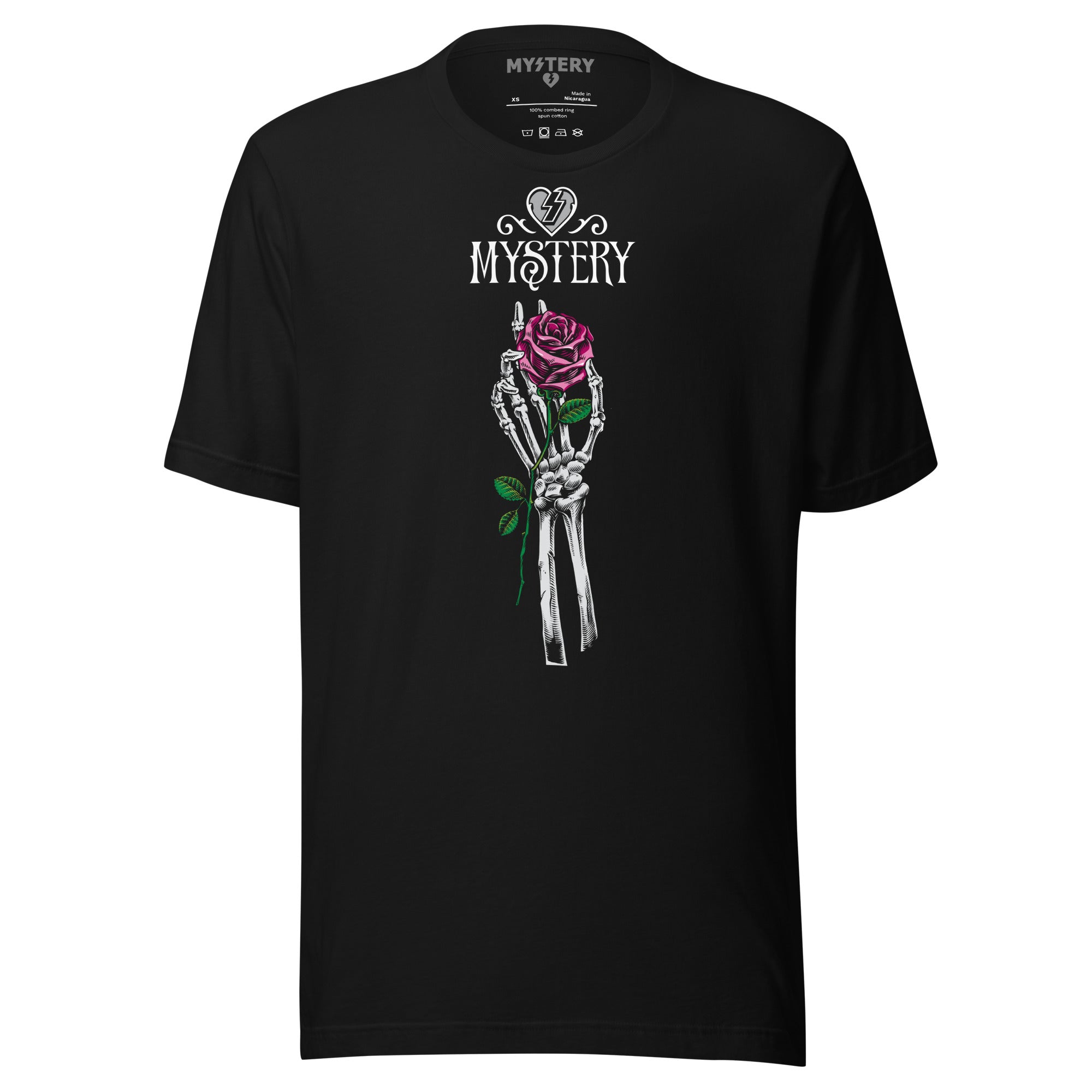 Mystery Skeleton Hand Rose tee