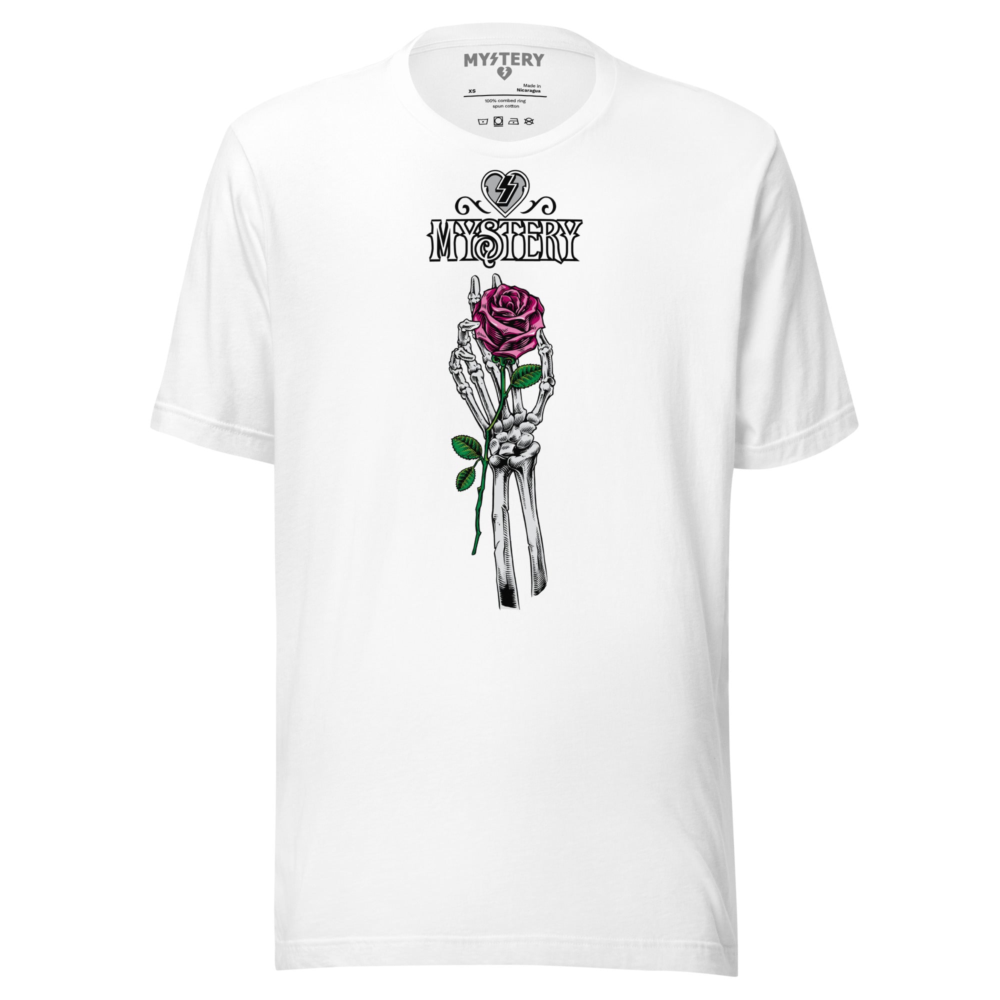 Skeleton Hand Rose tee - white